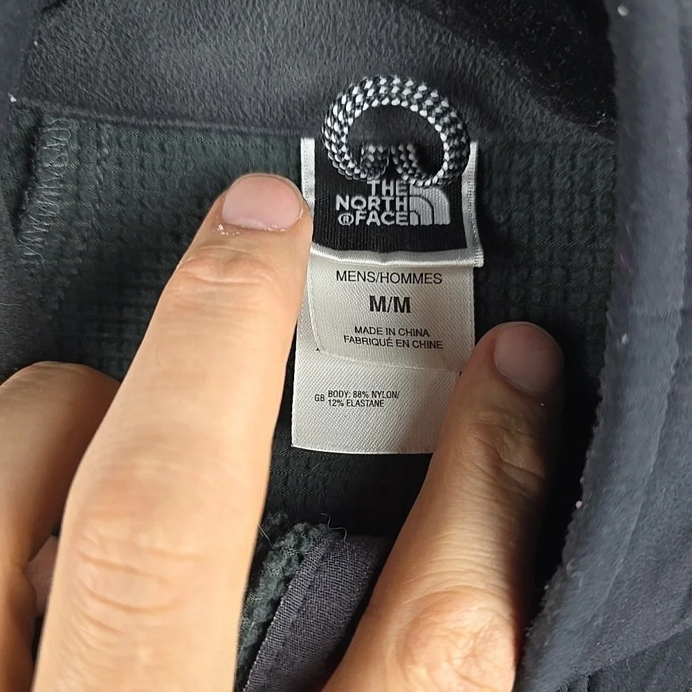 The North Face Apex Softshell Jacket Mens Size Medium Black Full Zip Hiking‎